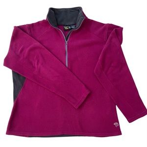 Mountain Hardwear Women’s Lightweight Fleece 1/4 Zip Pullover Berry Gray Medium